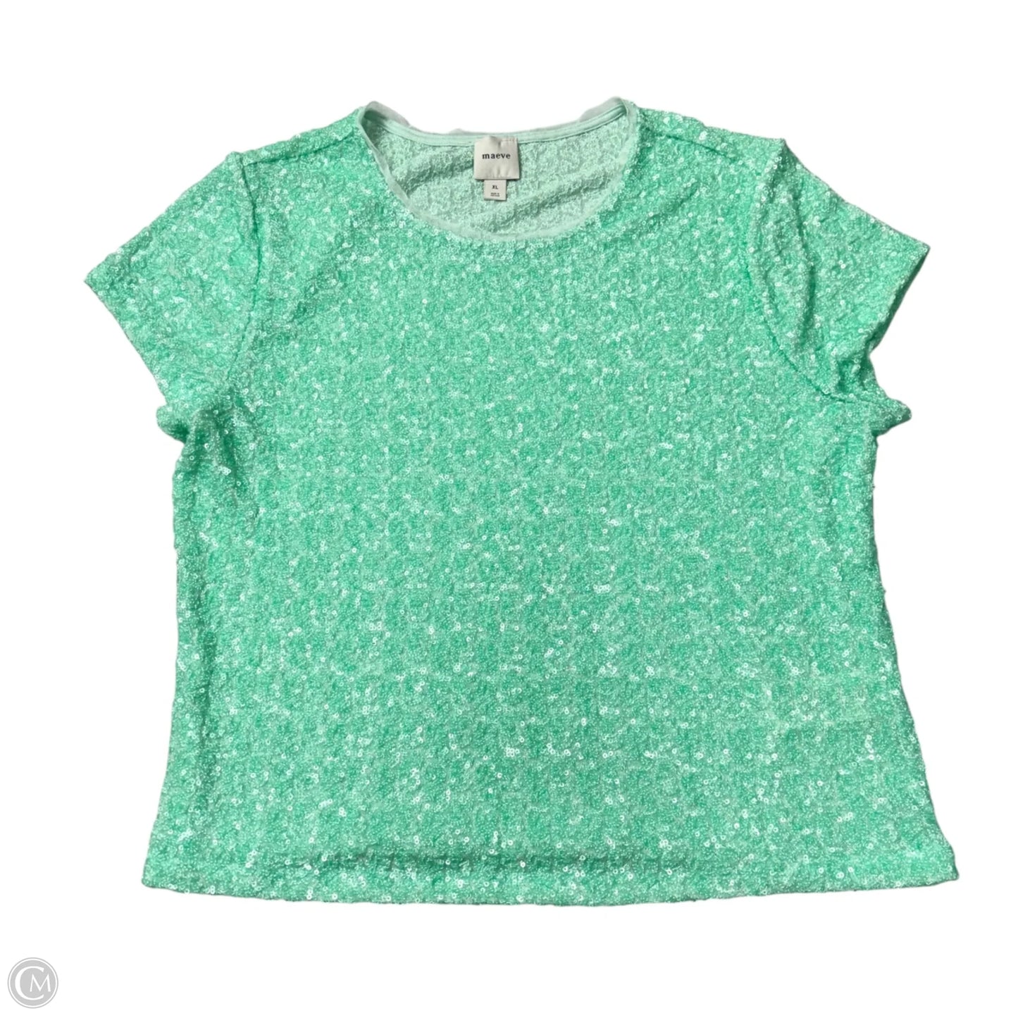 Top Short Sleeve By Maeve In Green, Size: Xl