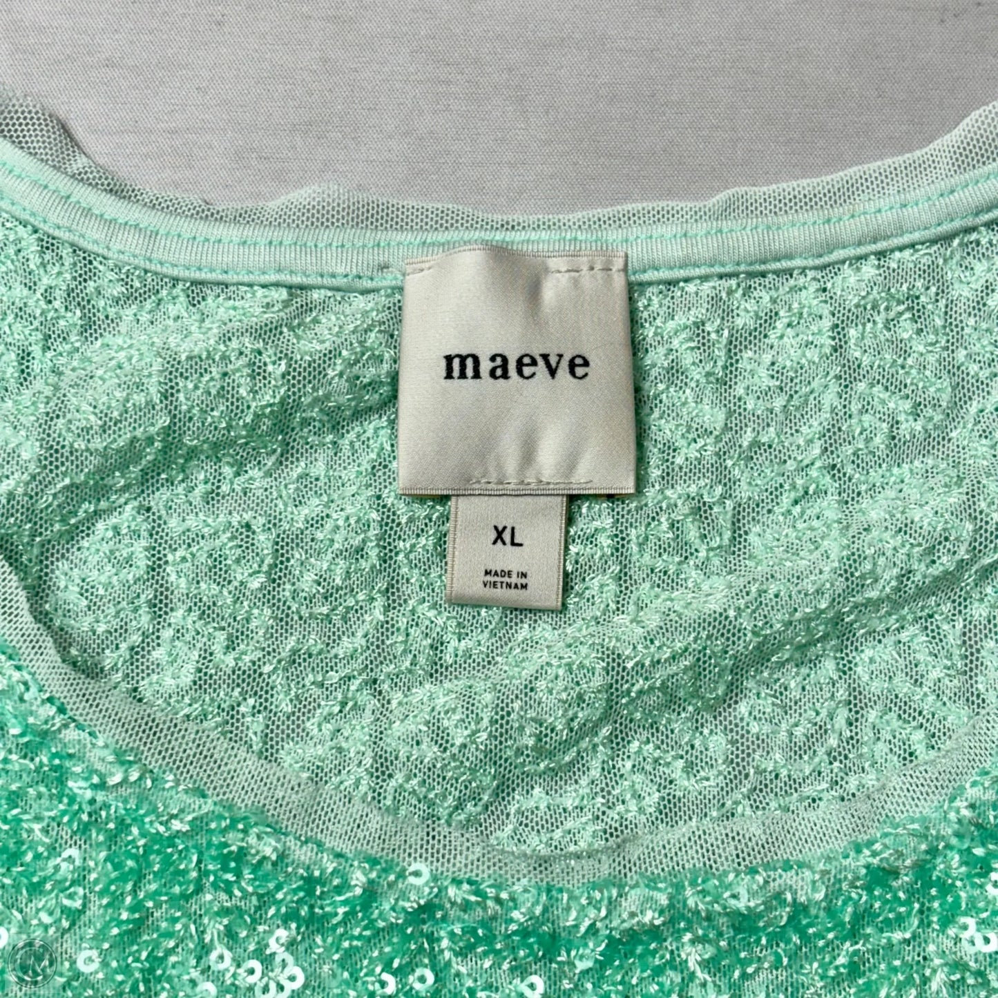 Top Short Sleeve By Maeve In Green, Size: Xl