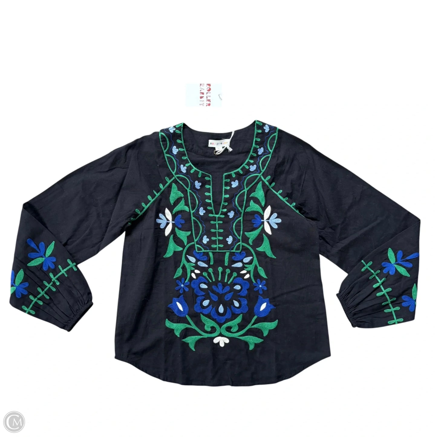 Top Long Sleeve By Roller Rabbit In Black, Size: Xs