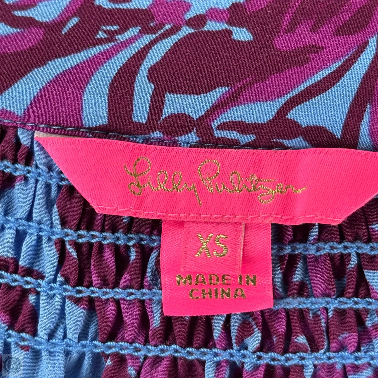 Top Long Sleeve Designer By Lilly Pulitzer In Blue & Purple, Size: Xs