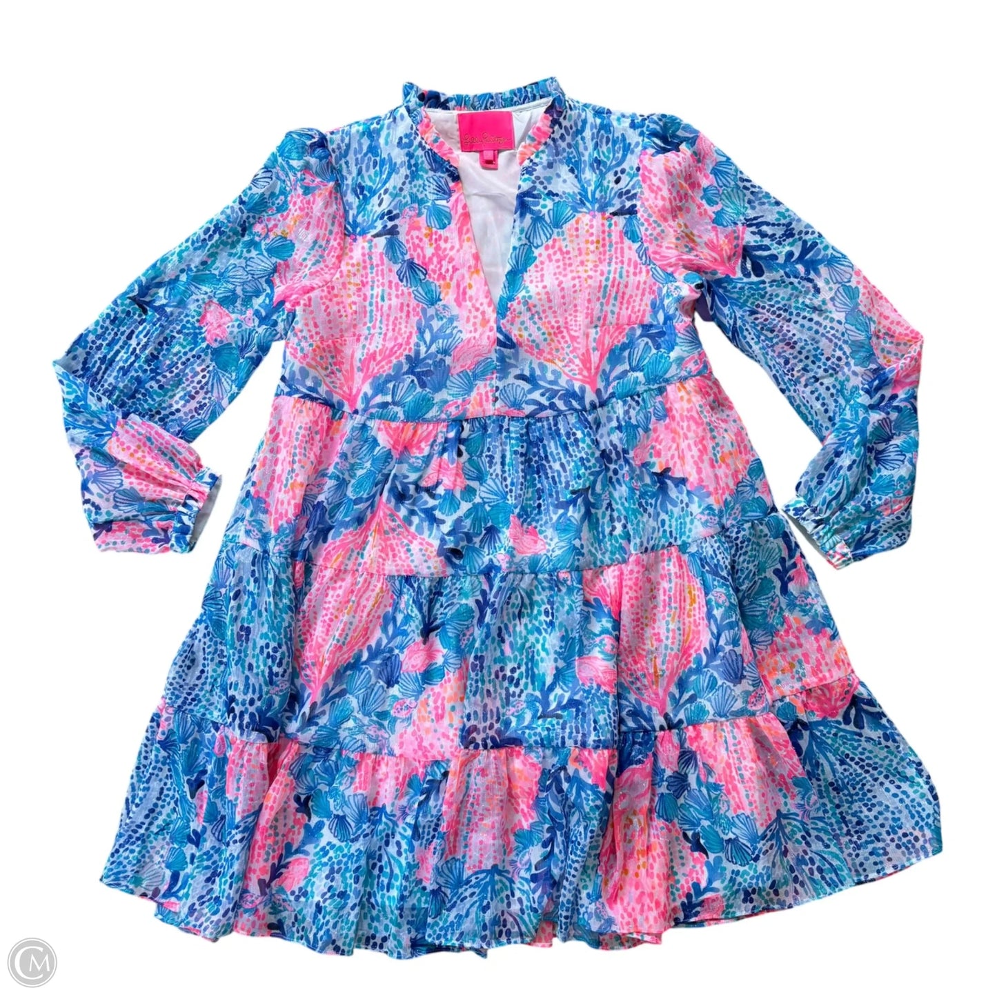Dress Designer By Lilly Pulitzer In Blue & Pink, Size: Xs