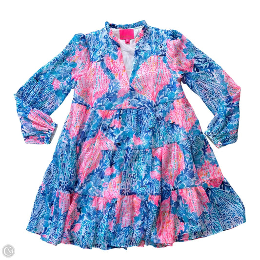 Dress Designer By Lilly Pulitzer In Blue & Pink, Size: Xs