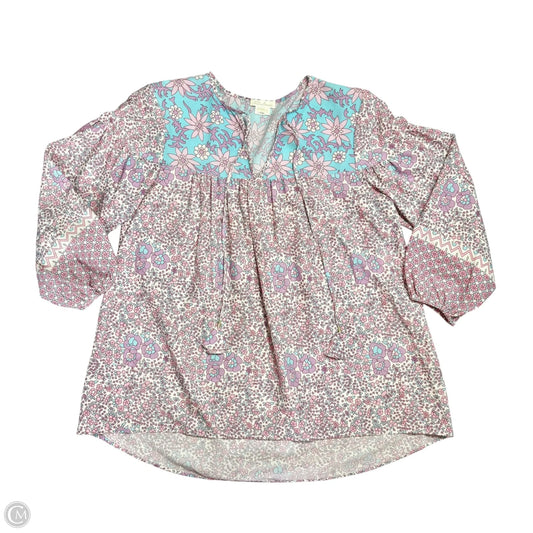 Top 3/4 Sleeve By Shoshanna In Floral Print, Size: S