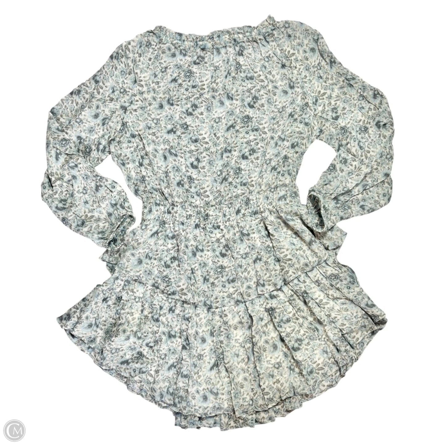 Dress Casual Short By Loveshackfancy In Blue & Grey, Size: L