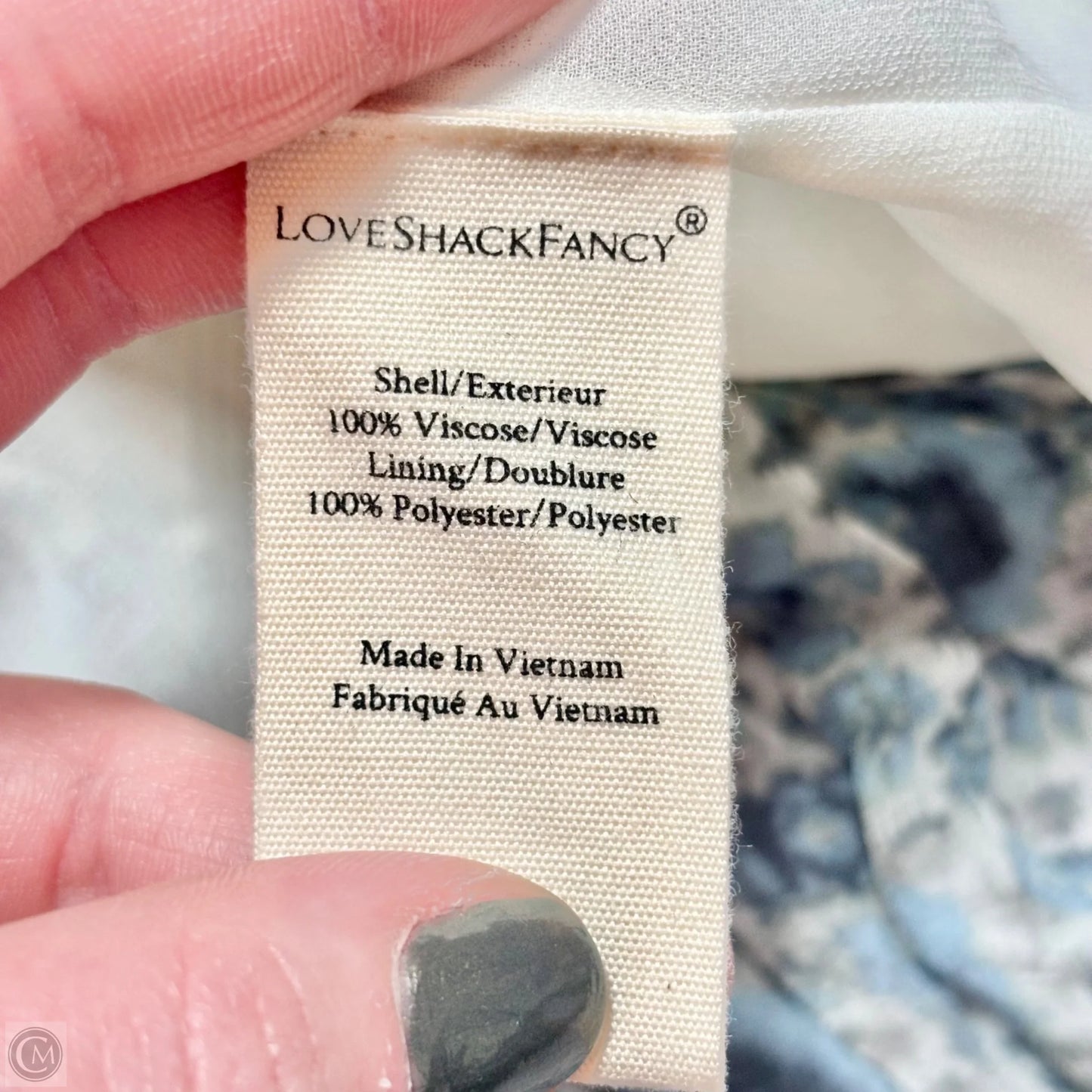 Dress Casual Short By Loveshackfancy In Blue & Grey, Size: L