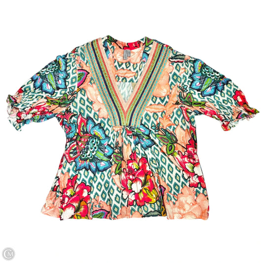 Top 3/4 Sleeve By Blank London In Multi-colored, Size: L