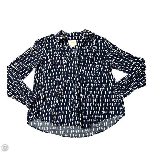 Top Long Sleeve By Maeve In Navy, Size: Xsp