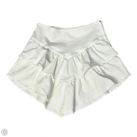 Skirt Mini & Short By Mother In White Denim, Size: 16