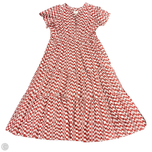 Dress Casual Maxi By Anthropologie In Red & White, Size: 1x