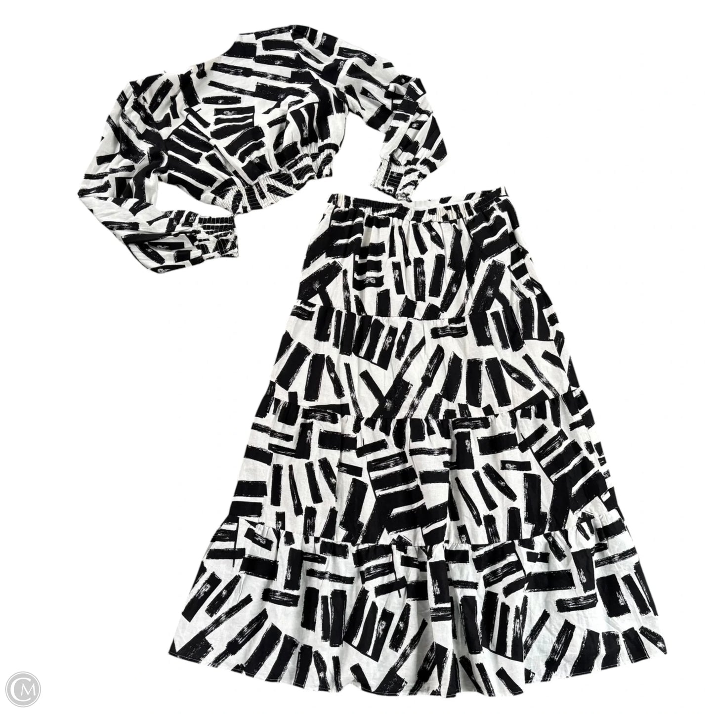 Skirt Set 2pc By House Of Harlow In Black & White, Size: L