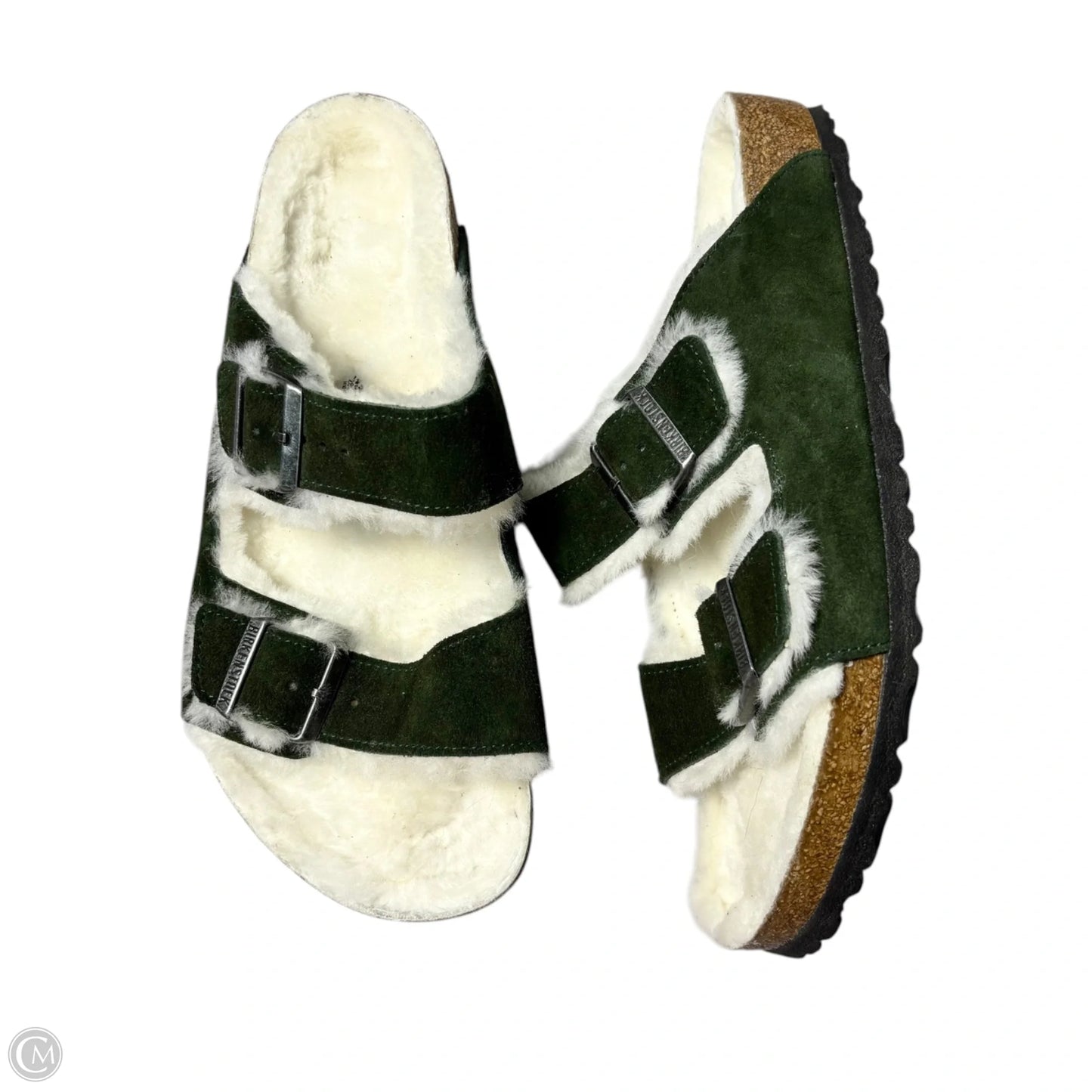 Sandals Flats By Birkenstock In Green, Size: 12