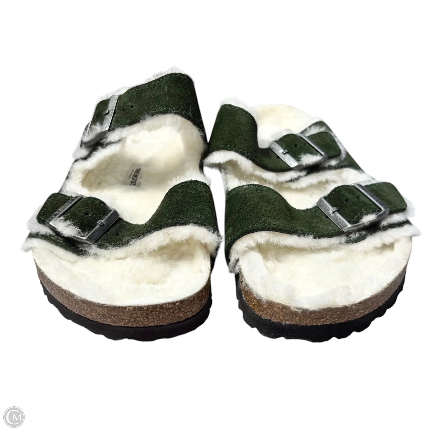 Sandals Flats By Birkenstock In Green, Size: 12