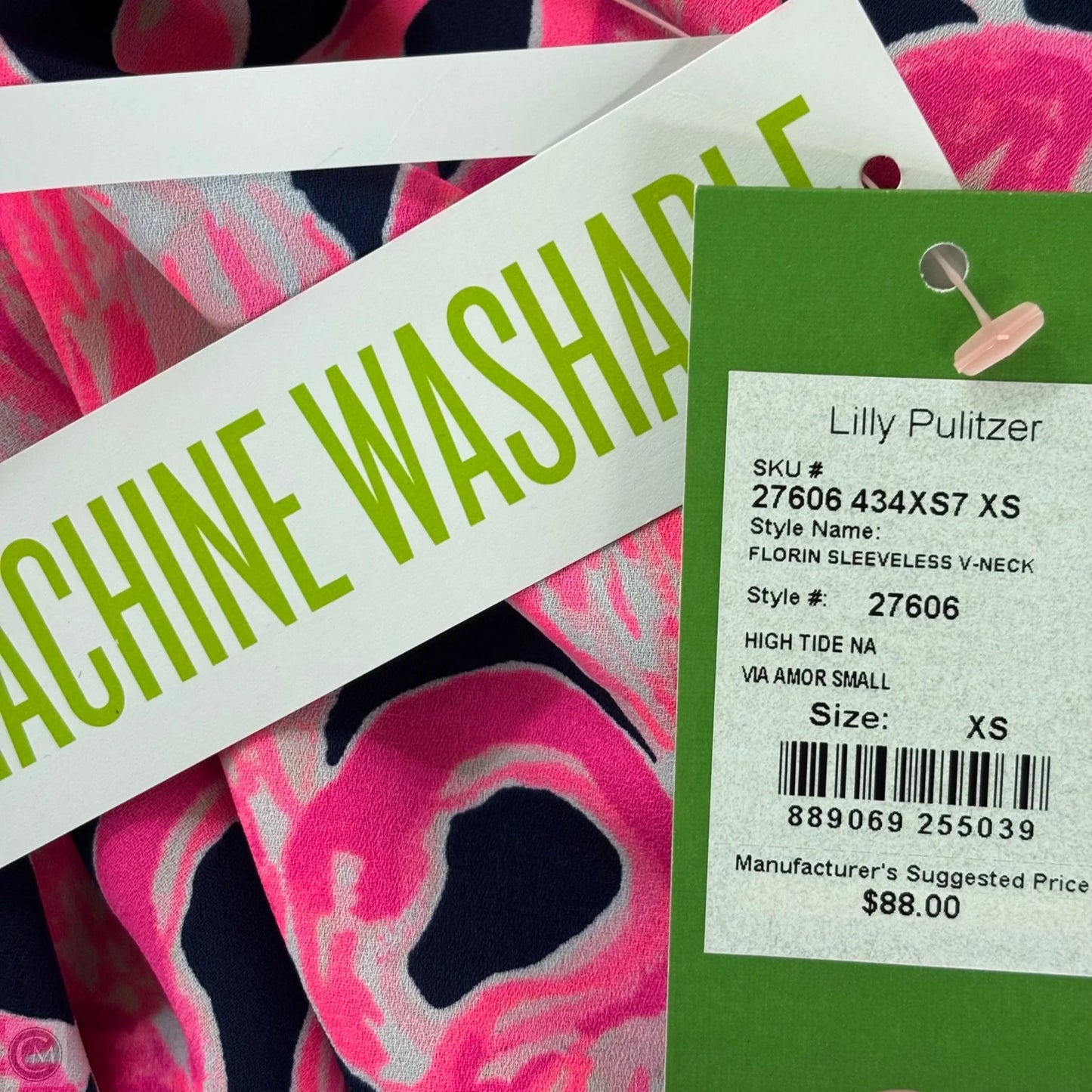 Top Sleeveless Designer By Lilly Pulitzer In Navy, Size: Xs