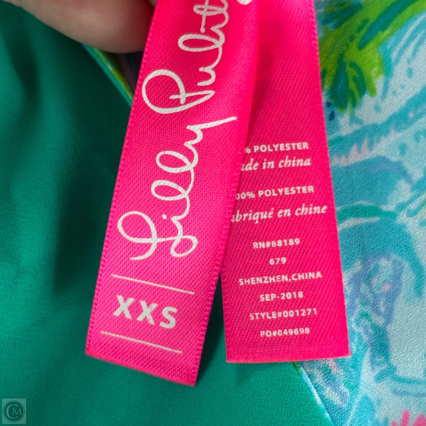 Top Sleeveless Designer By Lilly Pulitzer In Green & Pink, Size: Xxs
