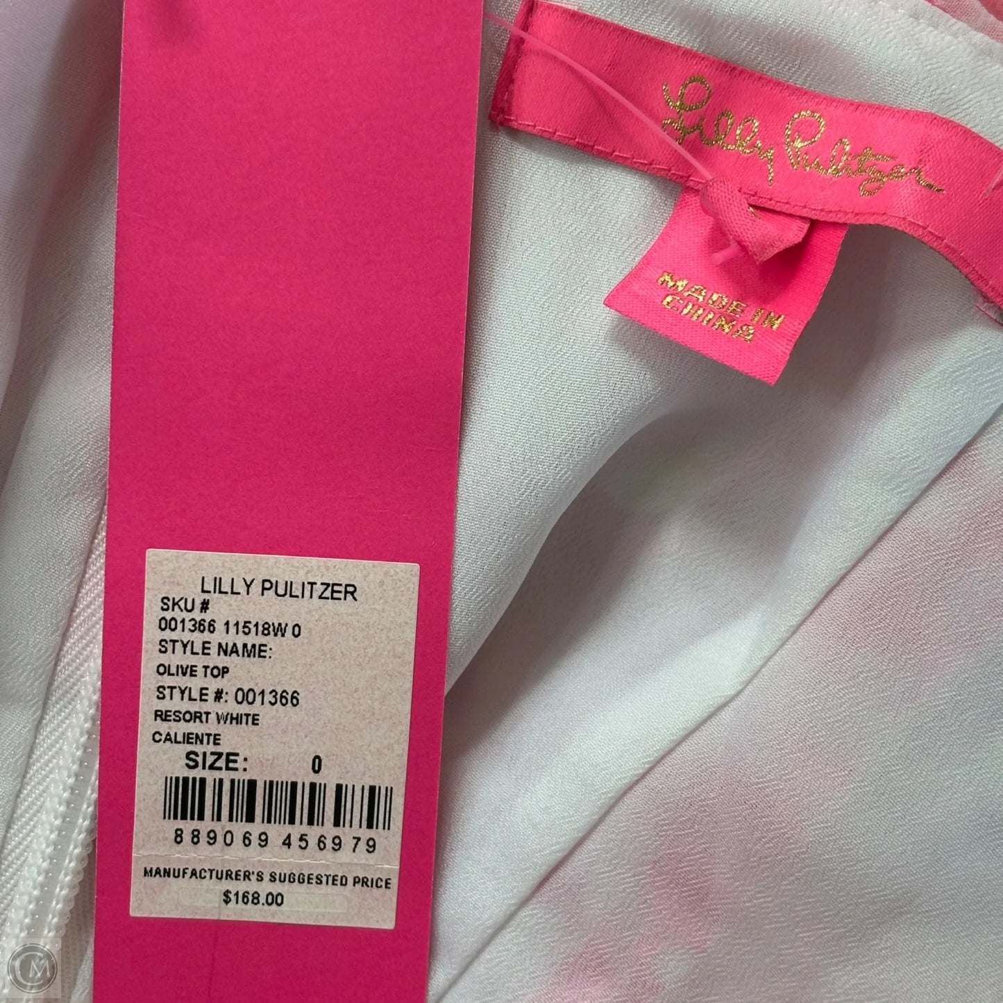 Top Sleeveless Designer By Lilly Pulitzer In Pink & White, Size: Xs
