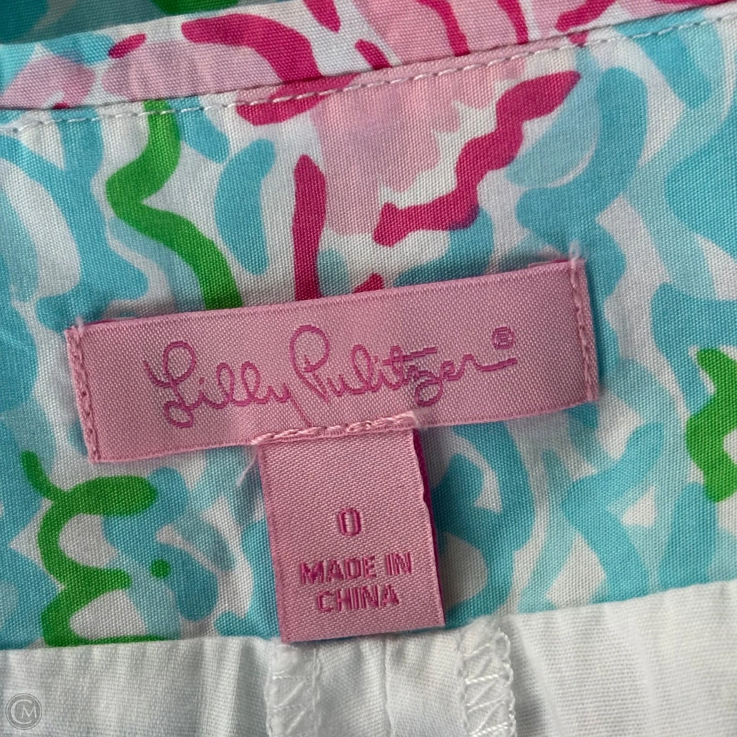 Skort Designer By Lilly Pulitzer In Blue & Pink, Size: 0