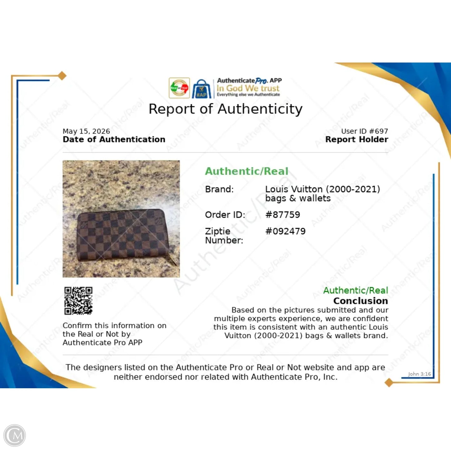 Wallet Luxury Designer By Louis Vuitton, Size: Medium
