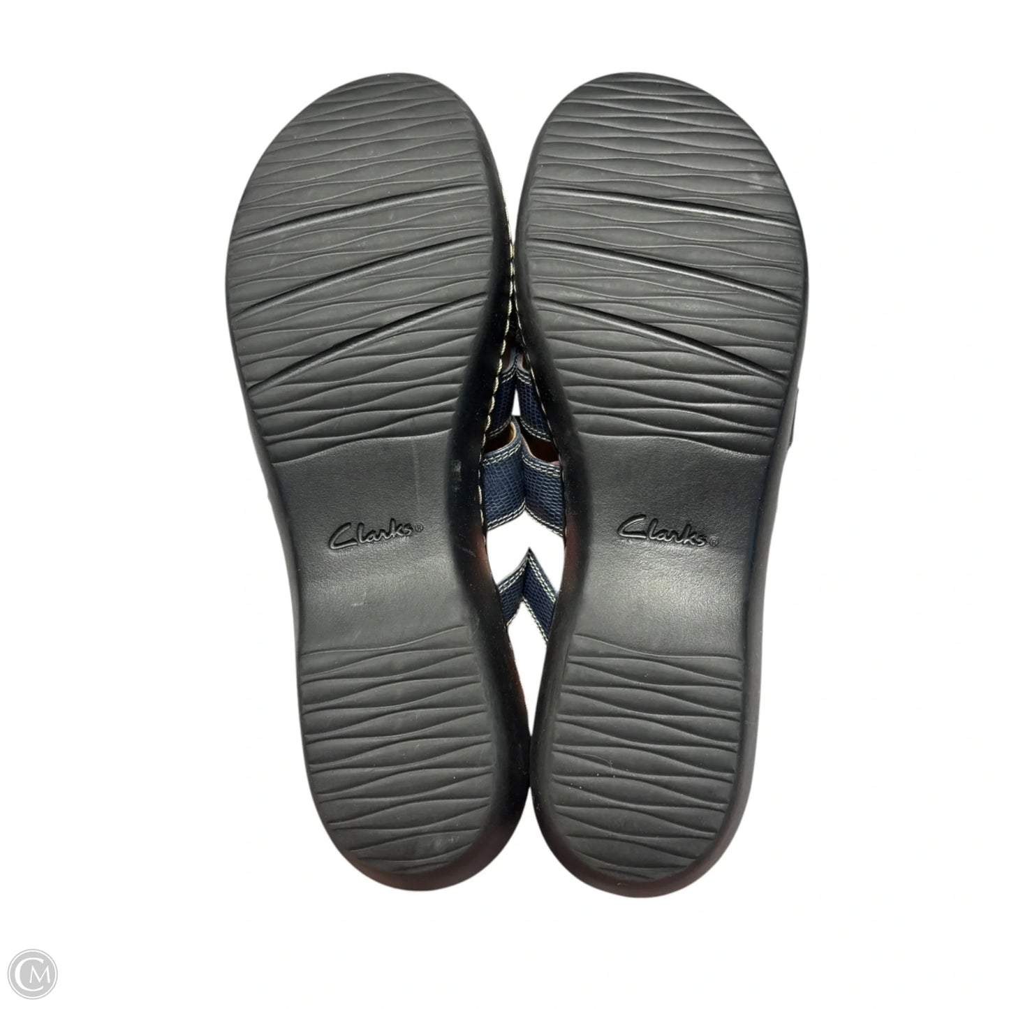 Sandals Flats By Clarks In Navy, Size: 9.5