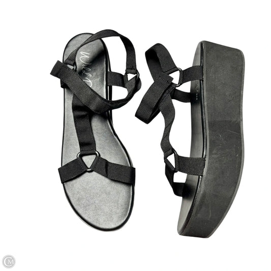 Sandals Heels Platform By Wild Pair In Black, Size: 9.5