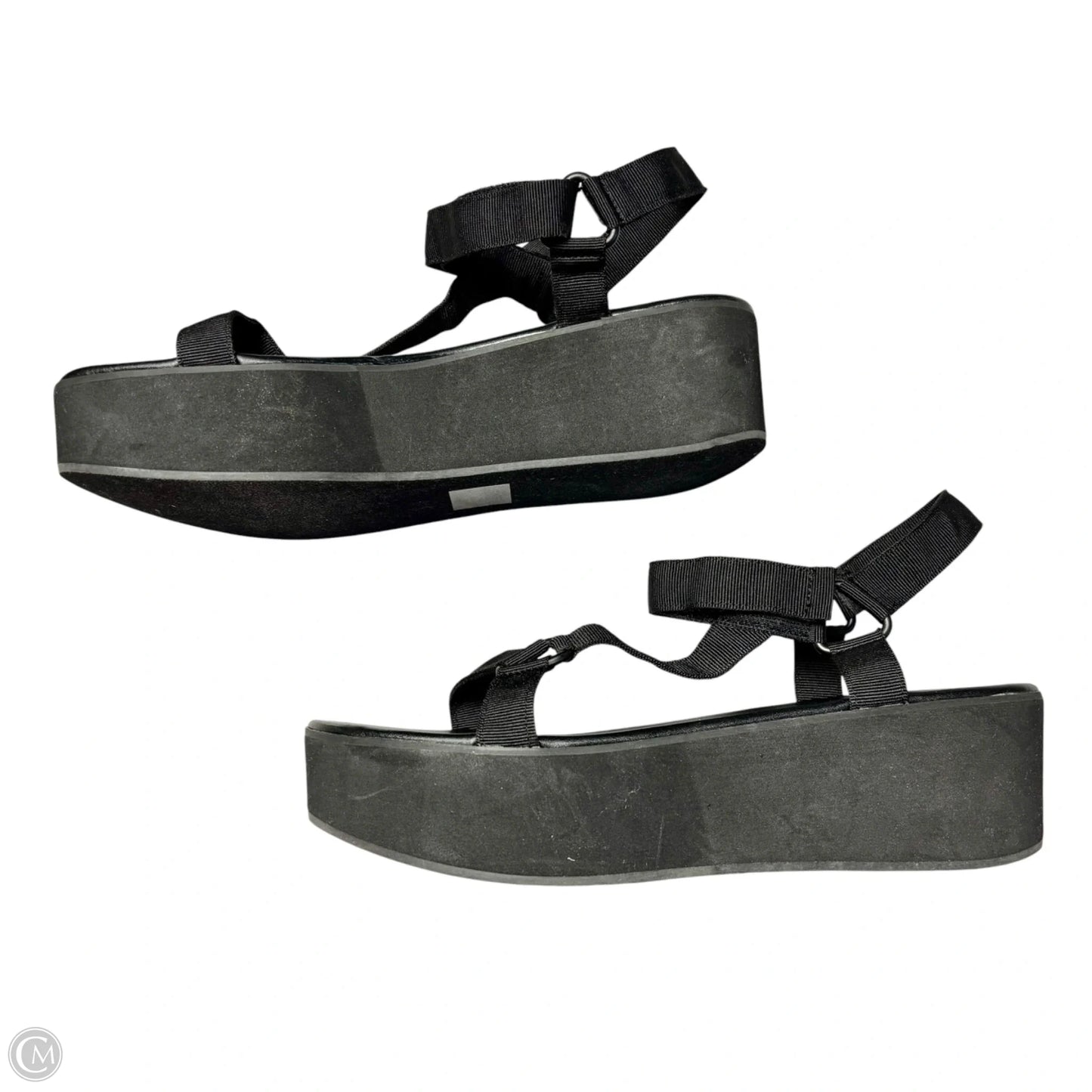 Sandals Heels Platform By Wild Pair In Black, Size: 9.5