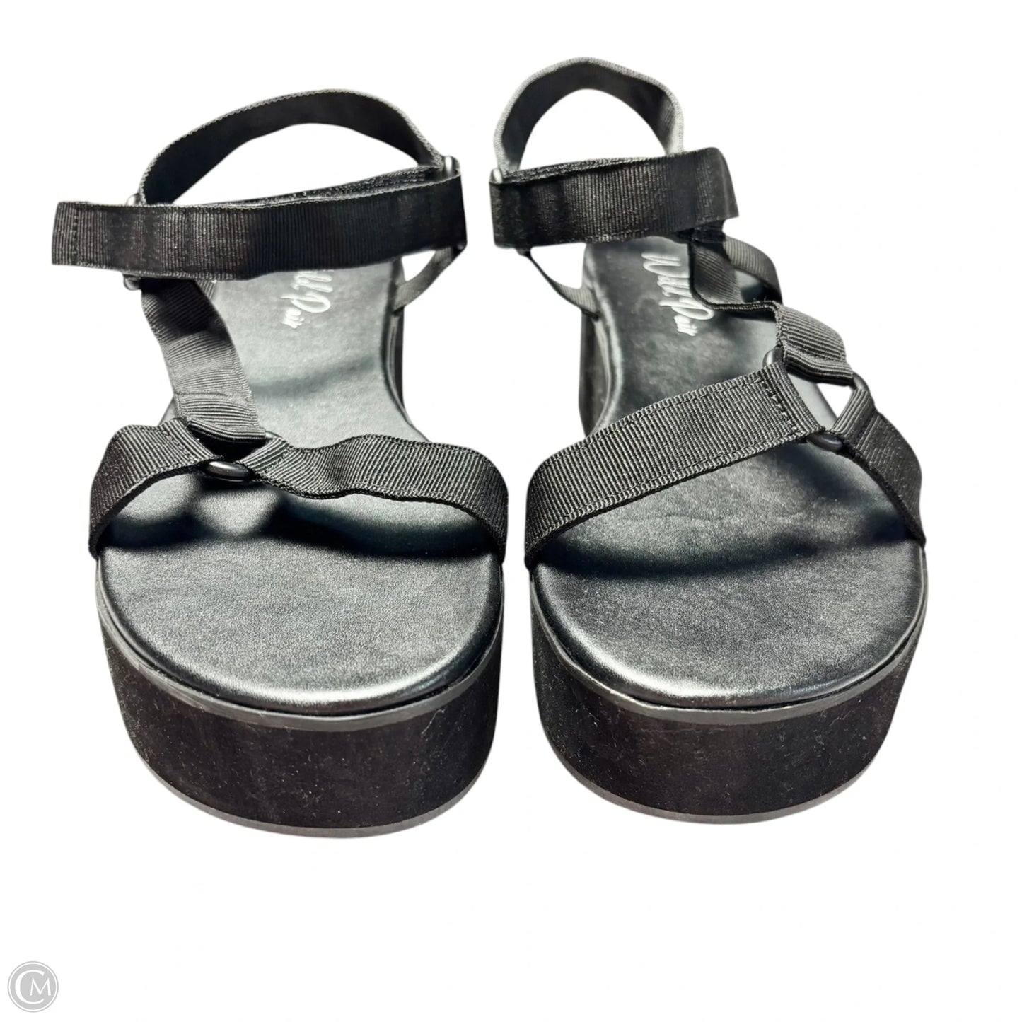Sandals Heels Platform By Wild Pair In Black, Size: 9.5