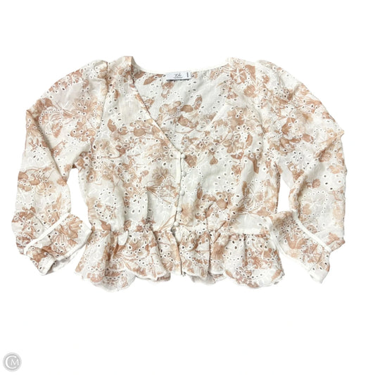 Top Long Sleeve By Stile Collection In Floral Print, Size: M