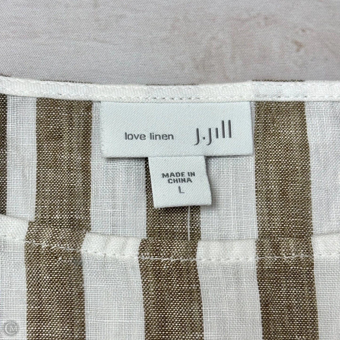 Top Sleeveless By J. Jill In Striped Pattern, Size: L