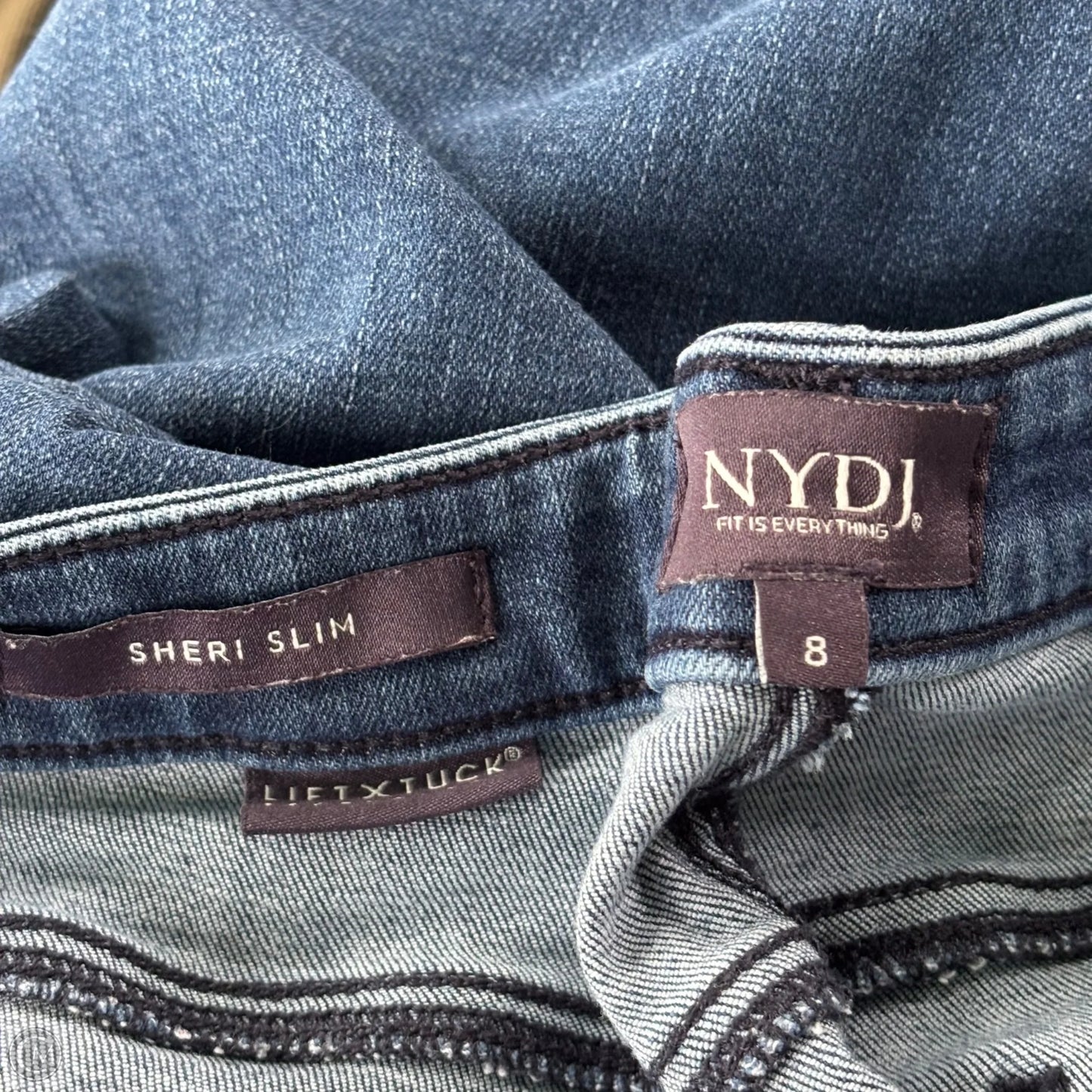 Jeans Straight By Not Your Daughters Jeans In Blue Denim, Size: 8