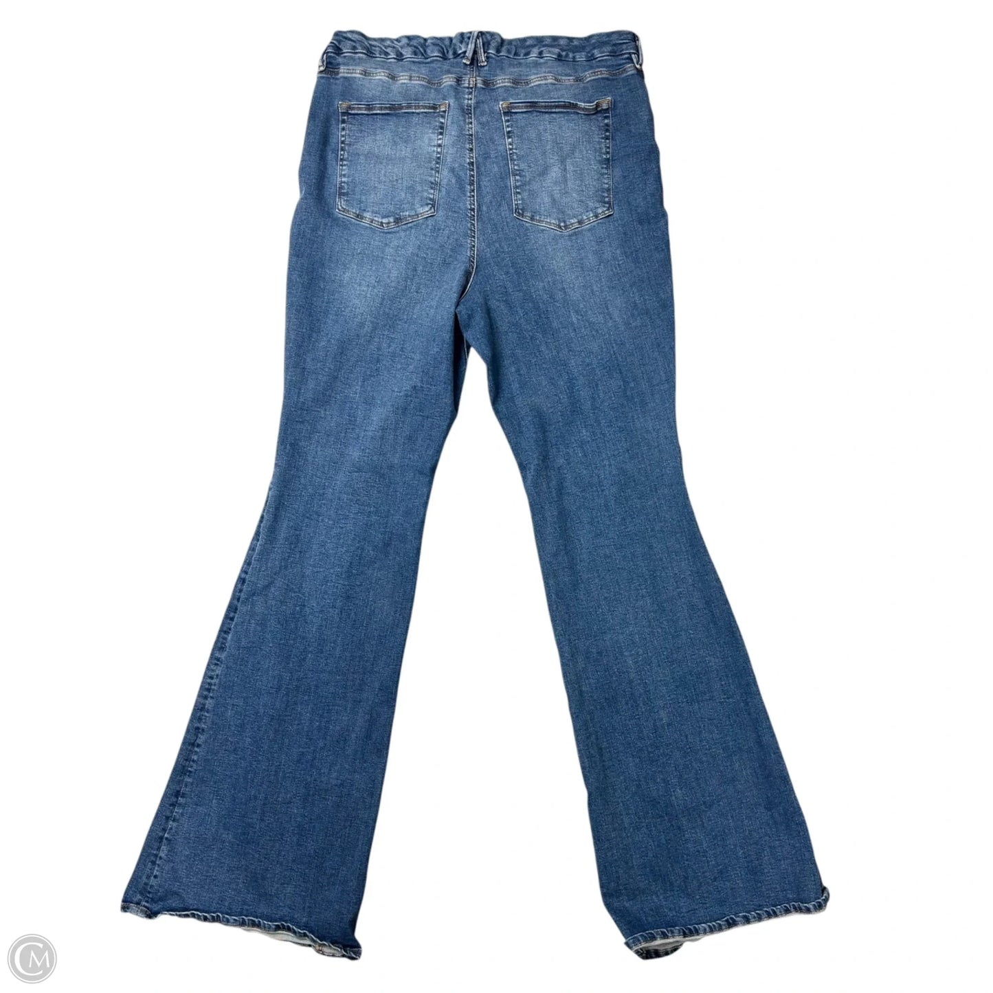 Jeans Flared By Good American In Blue Denim, Size: 20