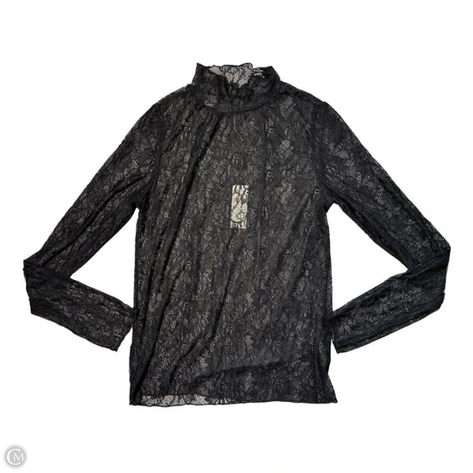 Top Long Sleeve By Anthropologie In Black, Size: S