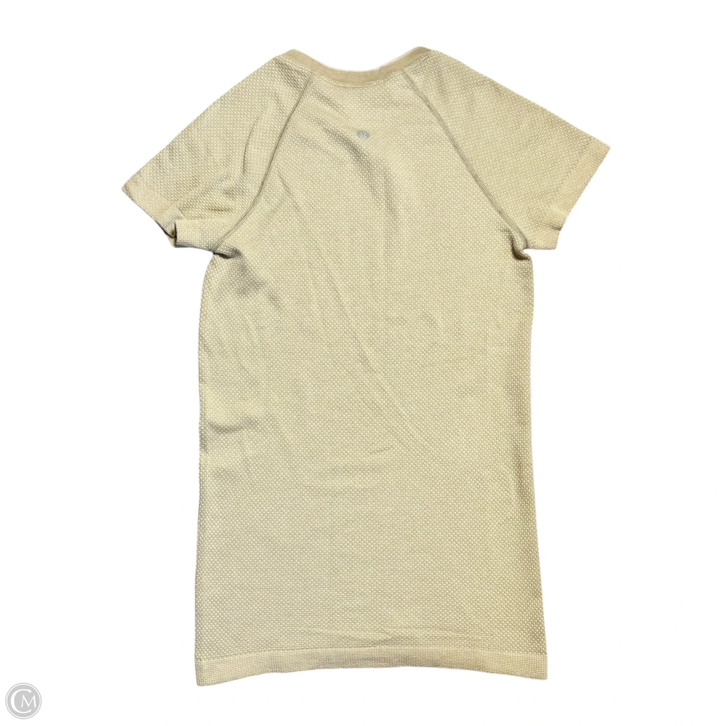 Athletic Top Short Sleeve By Lululemon In Tan, Size: S