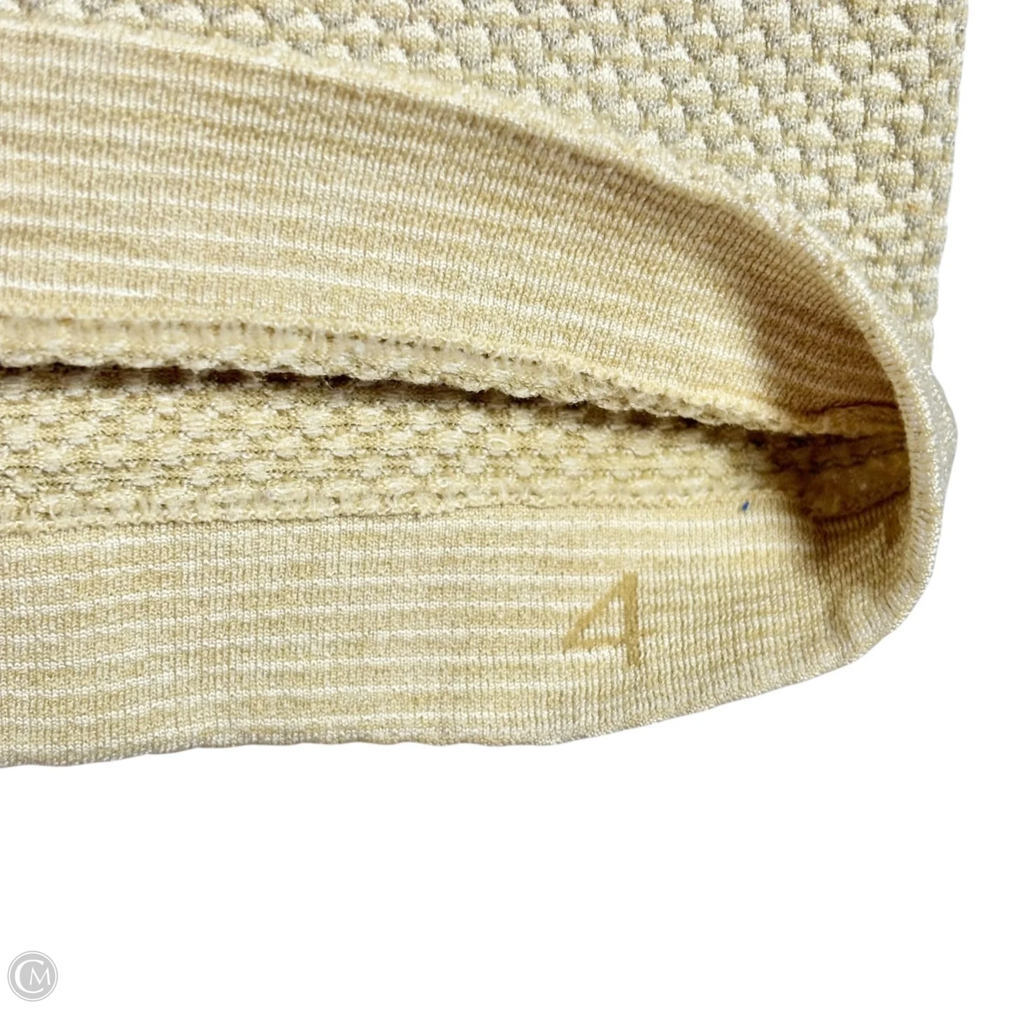 Athletic Top Short Sleeve By Lululemon In Tan, Size: S