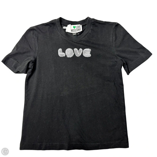 Top Short Sleeve By Love Moschino In Black, Size: Xs