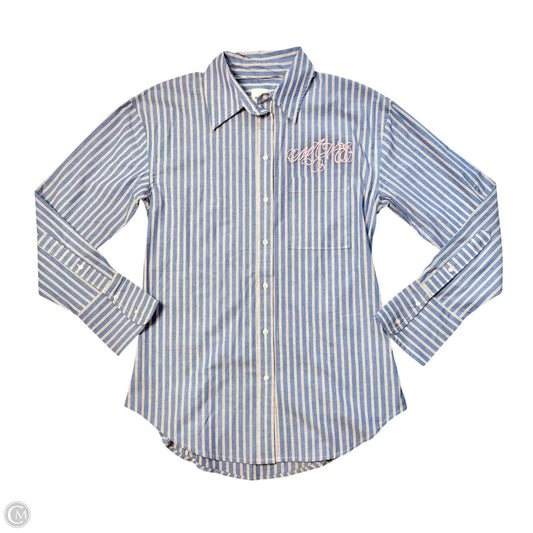 Top Long Sleeve By Maeve In Striped Pattern, Size: Xs