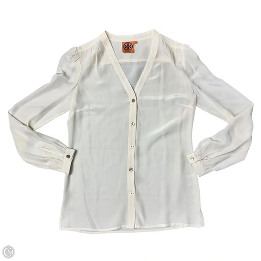 Blouse Designer By Tory Burch In Cream, Size: Xs