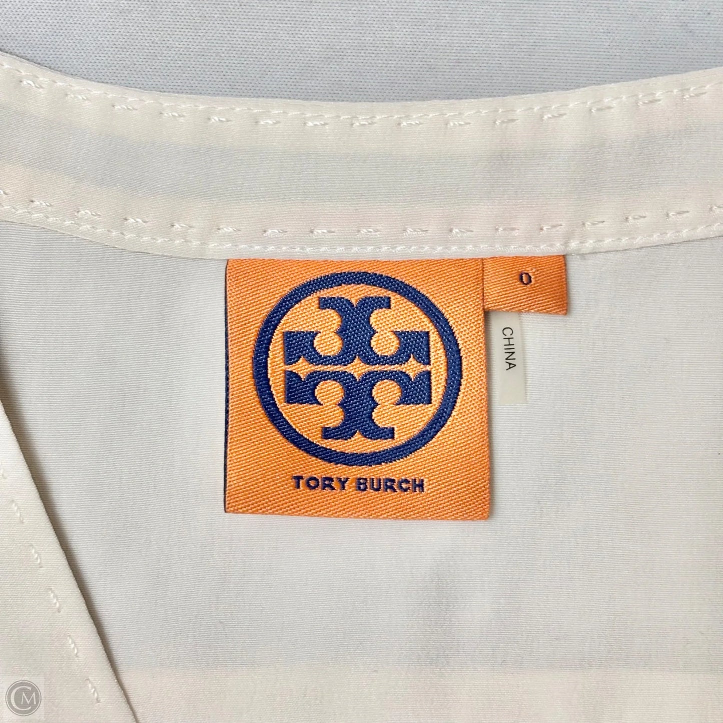Blouse Designer By Tory Burch In Cream, Size: Xs