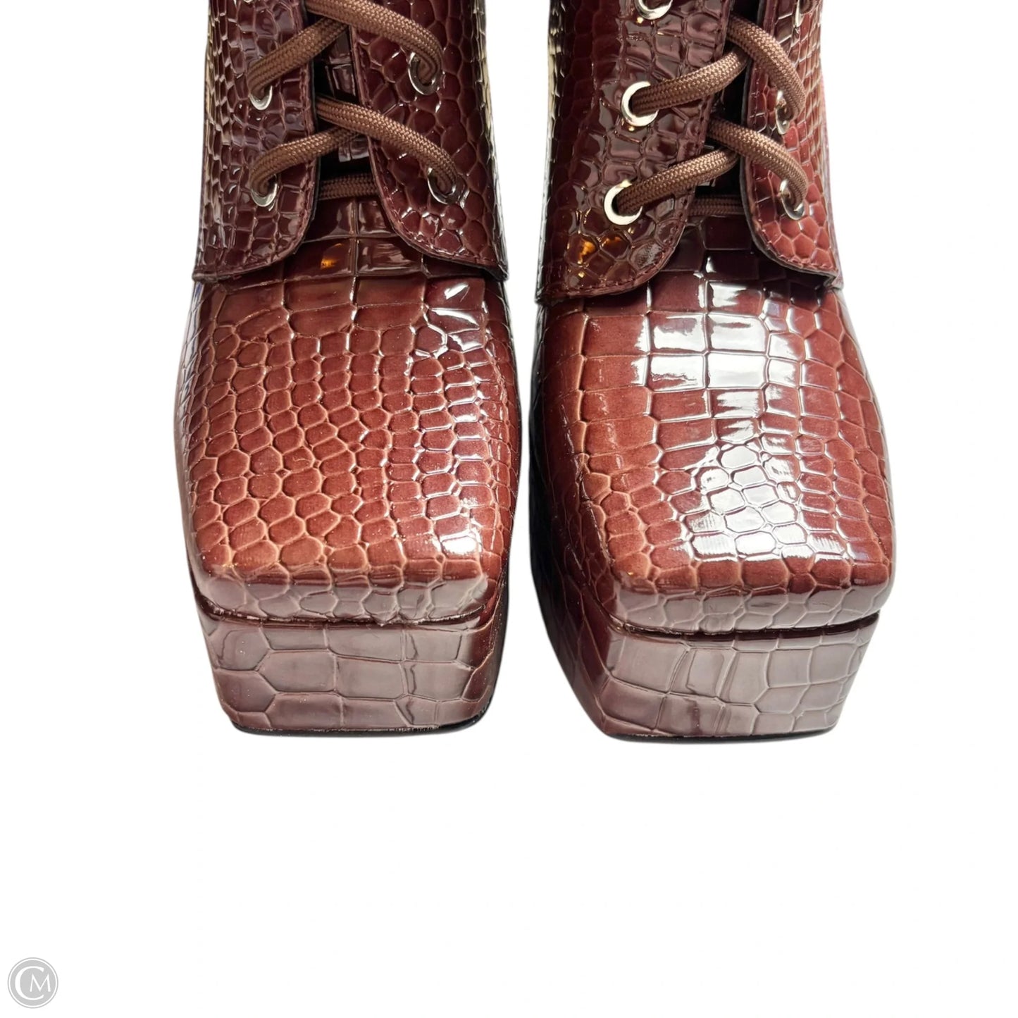 Boots Ankle Heels By Azalea Wang In Brown, Size: 11