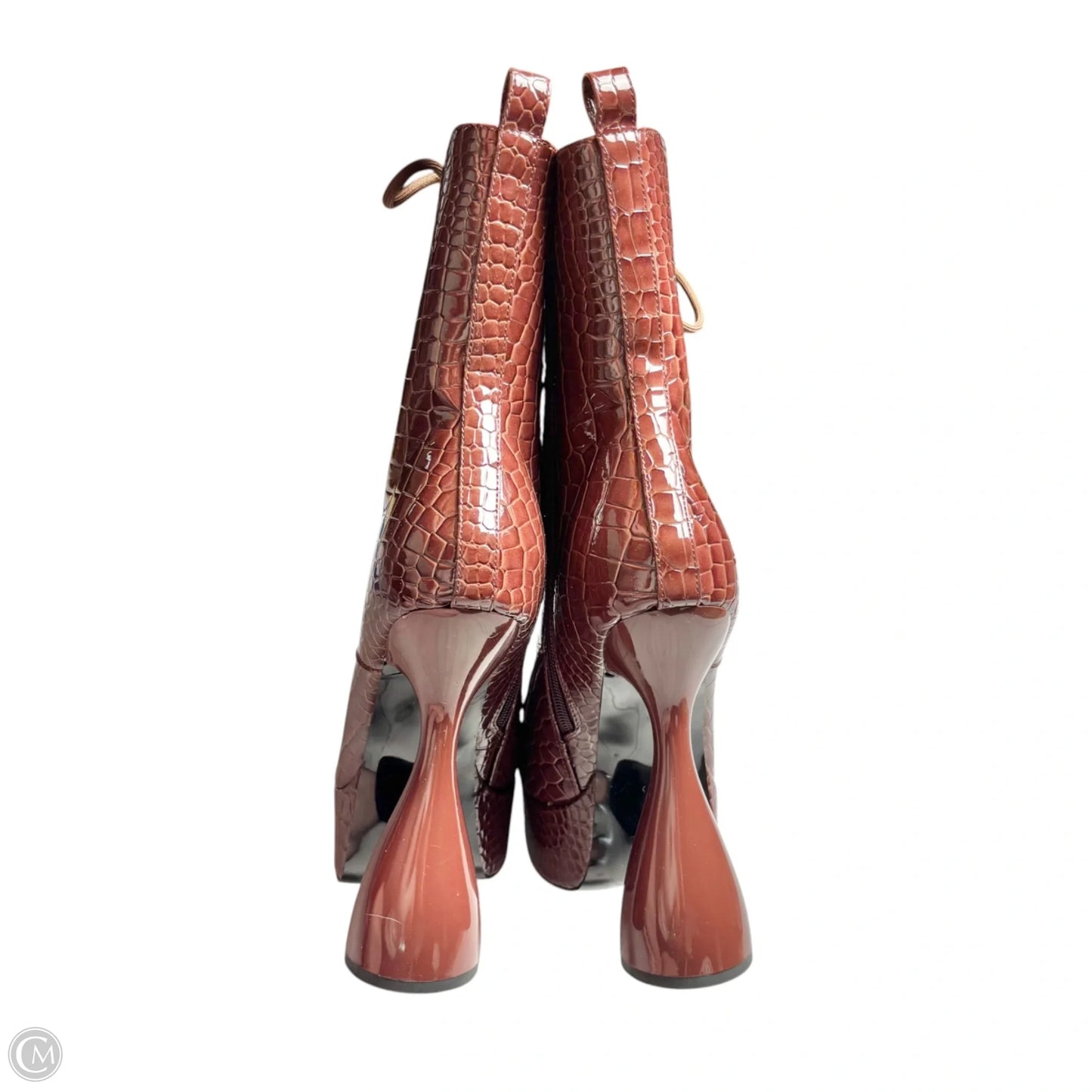 Boots Ankle Heels By Azalea Wang In Brown, Size: 11
