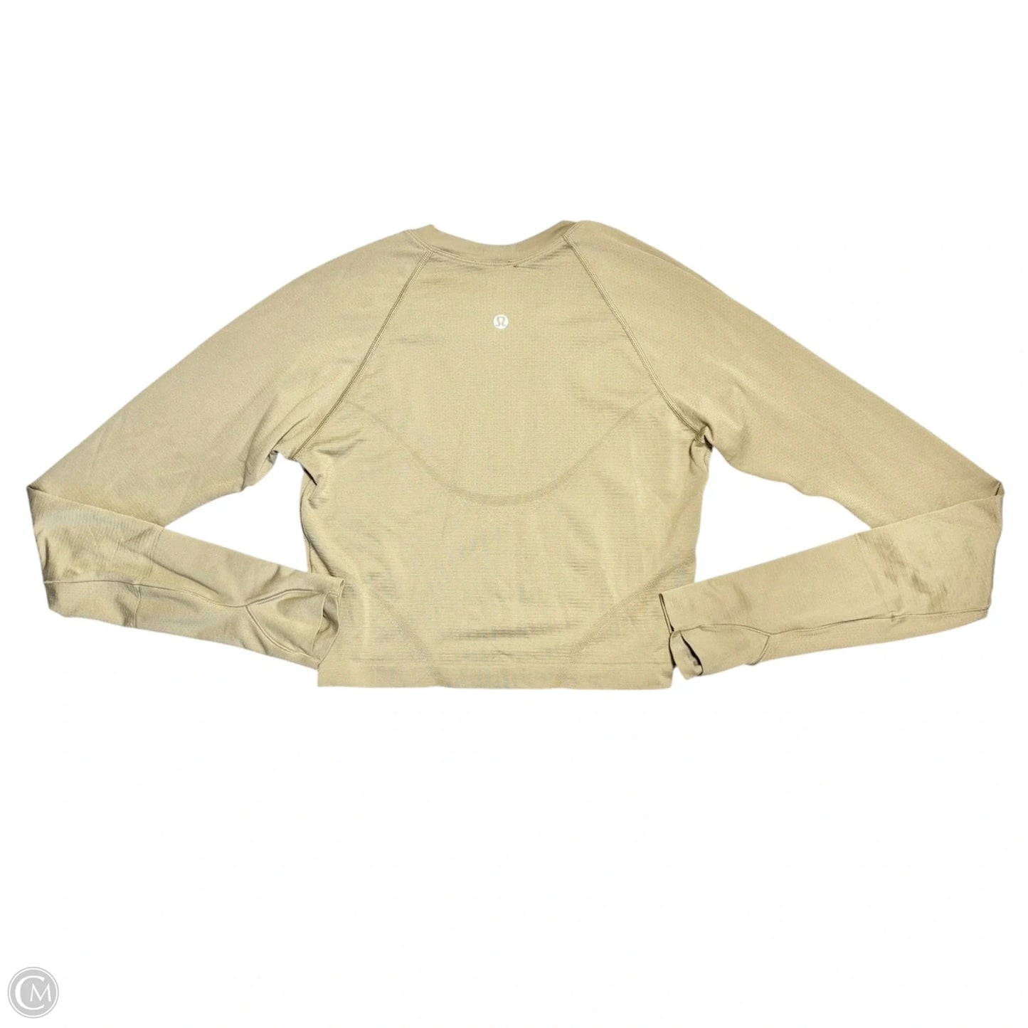 Athletic Top Long Sleeve Crewneck By Lululemon In Tan, Size: S