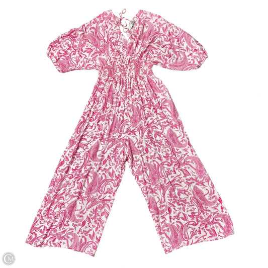 Jumpsuit By Za In Paisley Print, Size: L/Xl