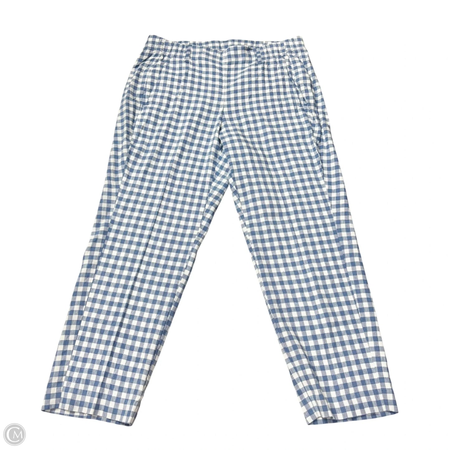 Pants Linen By J. Jill In Blue & White, Size: Sp