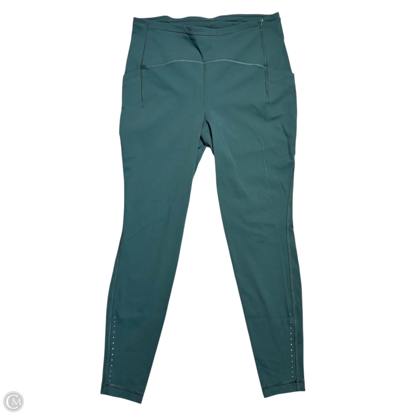 Athletic Leggings By Lululemon In Green, Size: M