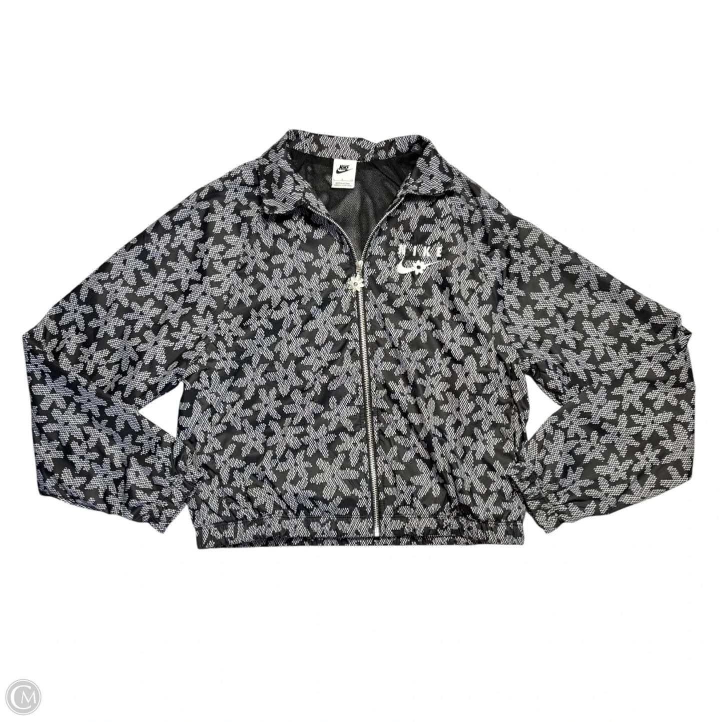 Athletic Jacket By Nike Apparel In Floral Print, Size: S