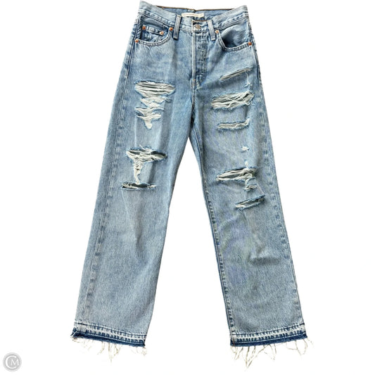 Jeans Straight By Levis In Blue Denim, Size: 2