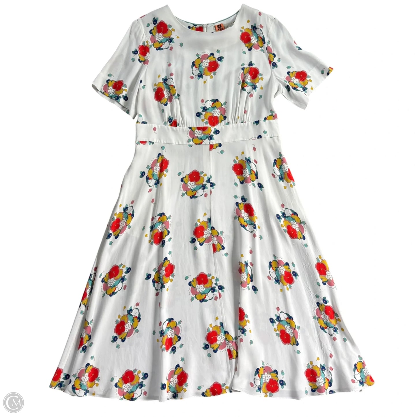 Dress Casual Midi By Boden In Floral Print, Size: L