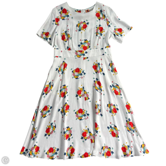 Dress Casual Midi By Boden In Floral Print, Size: L