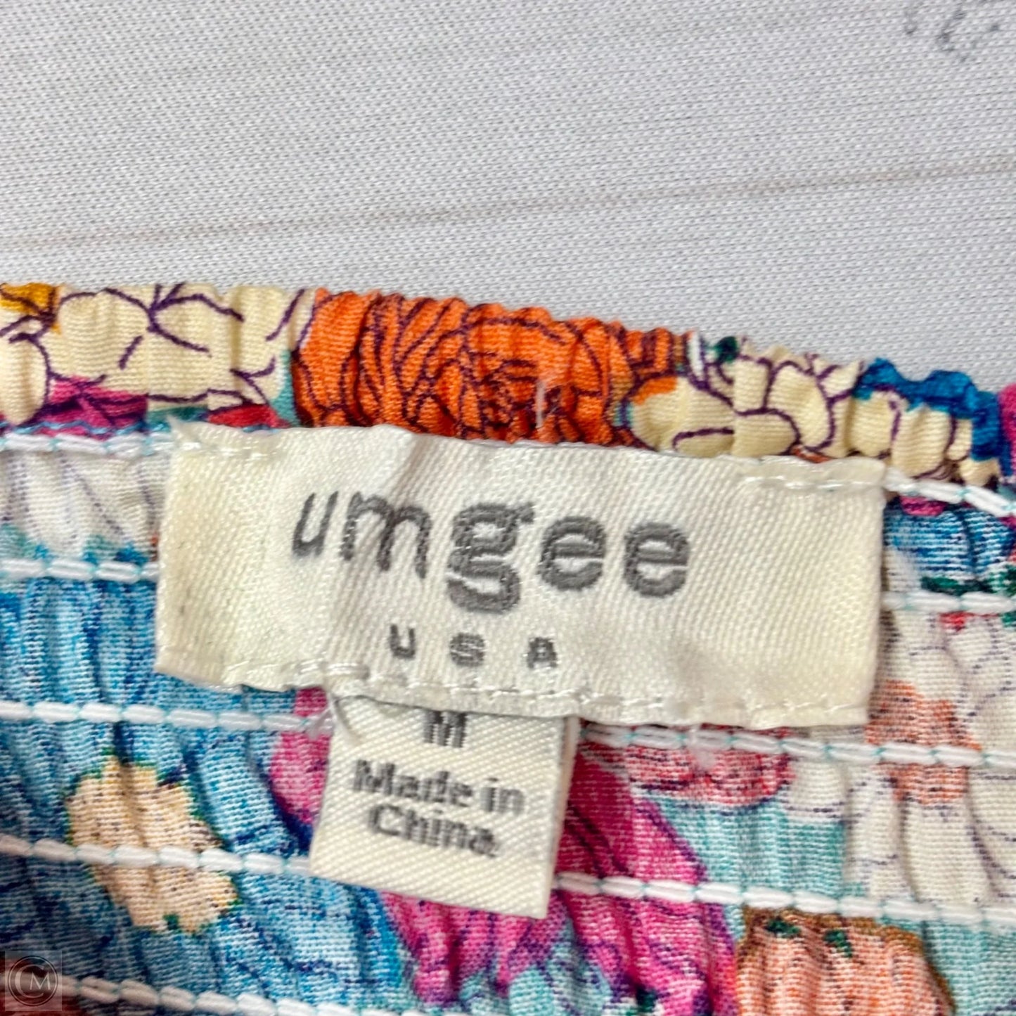 Top Short Sleeve By Umgee In Floral Print, Size: M