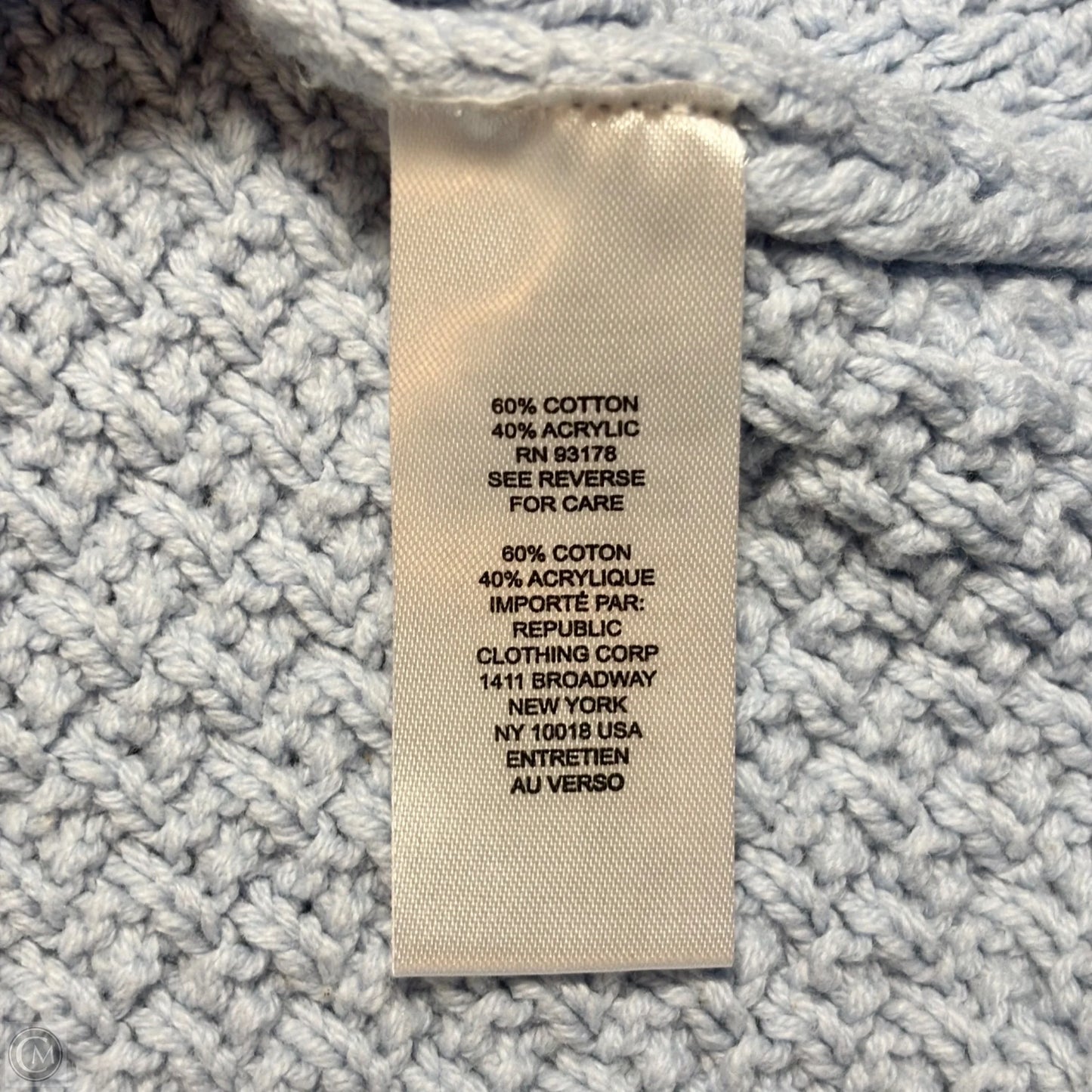 Sweater Short Sleeve By Joie In Blue, Size: L