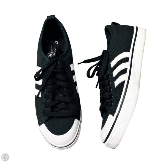 Shoes Sneakers By Adidas In Black & White, Size: 10.5