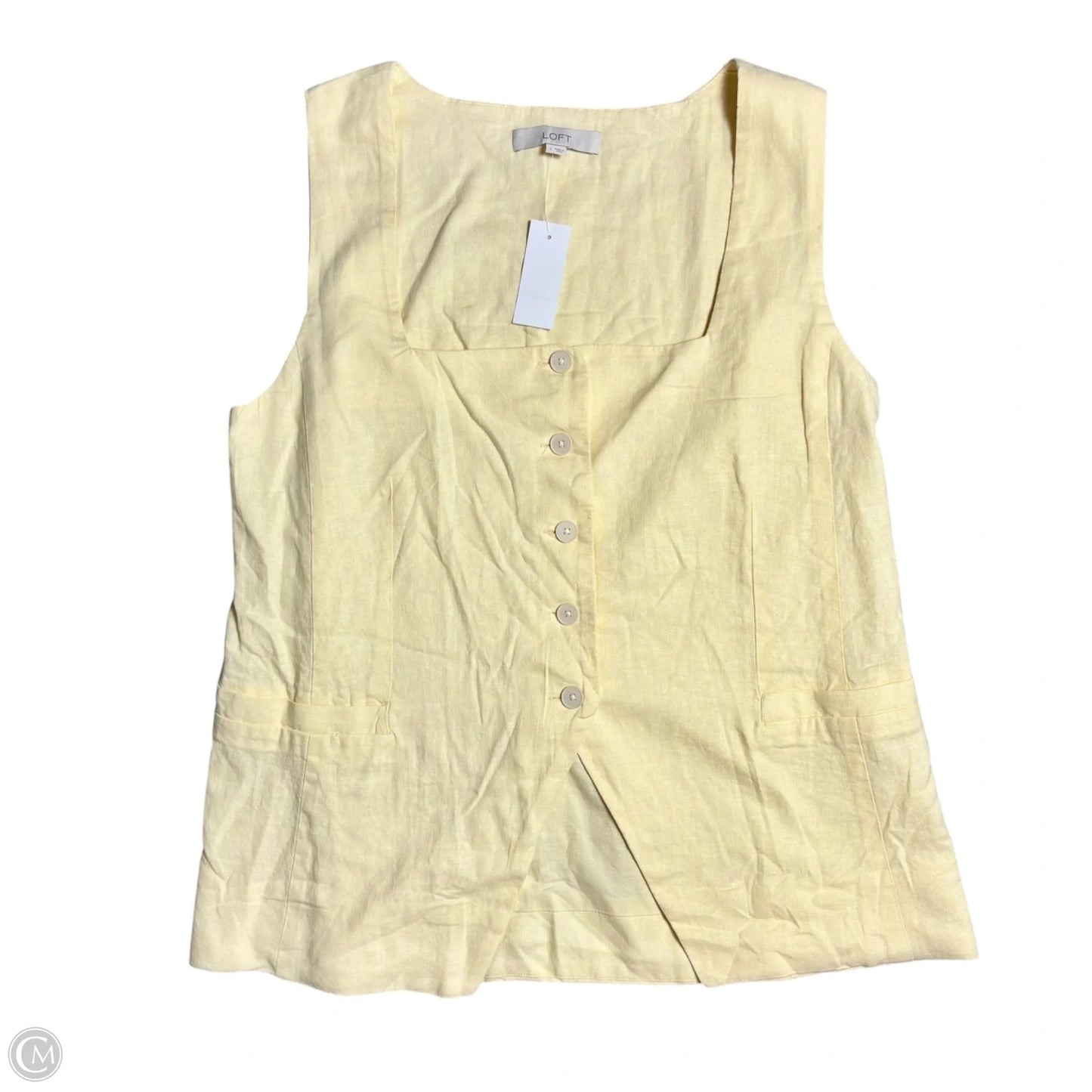 Vest Other By Loft In Yellow, Size: L